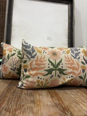Chelsea & Theodore Floral Throw Pillows set of Two
